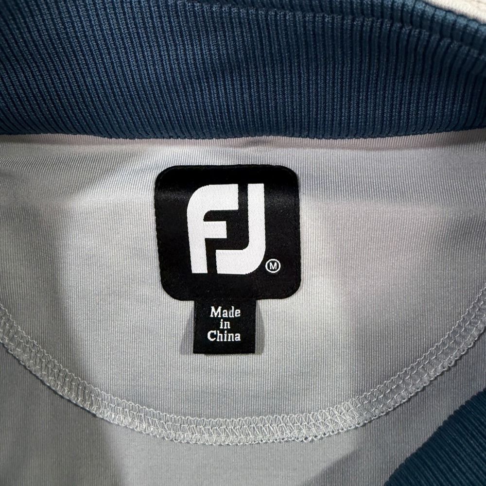 FootJoy Mens Medium 1/4 Zip Pullover Adult Gray Hideaway Golf Club Performance - Picture 3 of 9
